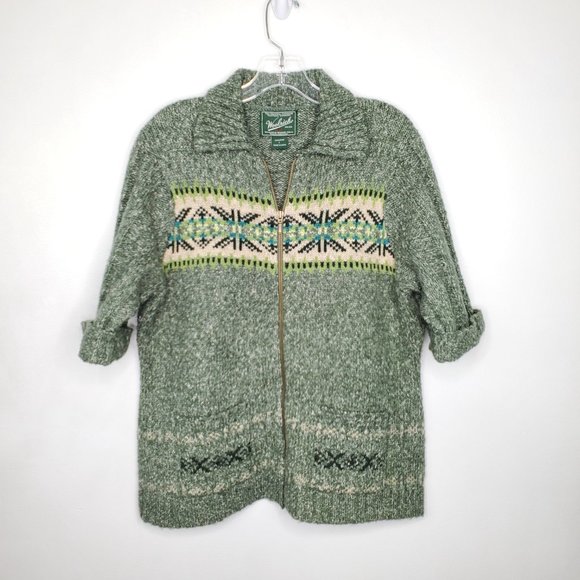 Vintage Sweaters Vintage Woolrich Wool Blend Zip Spruce Nordic